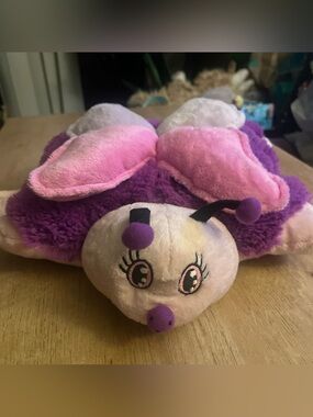 Pillow Pets Pee-Wees Fluttery Butterfly Soft Plush Toy Stuffed Pink 2011  11”
